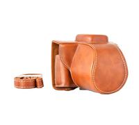 liyuxin66 Borsa piena for custodia for fotocamera in pelle PU, for Fuji for Fujifilm X-T100 XT100 Custodia for borsa fotografica con cinturino(Color:Brown)
