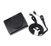 liyuxin66 Custodia for fotocamera in pelle PU, for Sony RX100 RX100 VII VI VA V IV III II 7 6 5 4 3 2 RX100M3 M4 M5 M6 M7 con cinturino(Color:Black)