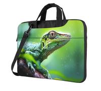 Lizard close-up stampa laptop borsa a tracolla e valigetta, facile da trasportare per viaggi di lavoro e lavoro, Nero , 13 inch