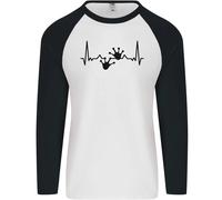 Lizard Ecg Gekko Pulse Bearded Dragon Uomo L/S Baseball T-Shirt