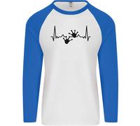 Lizard Ecg Gekko Pulse Bearded Dragon Uomo L/S Baseball T-Shirt