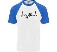 Lizard Ecg Gekko Pulse Bearded Dragon Uomo S/S Baseball T-Shirt