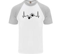 Lizard Ecg Gekko Pulse Bearded Dragon Uomo S/S Baseball T-Shirt