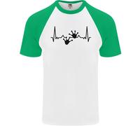 Lizard Ecg Gekko Pulse Bearded Dragon Uomo S/S Baseball T-Shirt