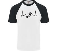 Lizard Ecg Gekko Pulse Bearded Dragon Uomo S/S Baseball T-Shirt