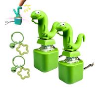 Lizard Fidget Keychain with Sound and Light - Clicker Button Toy For Stress Relief, Portable Sensory Gadget for Anxiety, Fun Desk Accessory for Adults and Kid (2)