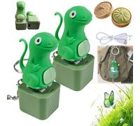 Lizard Keychain, Lizard Button, Lizards Fidget Toy, Light Up Animal Keychain Toy - Rechargeable LED Color Changing Sound Button, Portable Stress Reliever for Anxiety & Sensory Fun (2pcs)