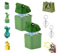 Lizard Keychain Sound, 2026 New Lizard Button Keychain, Rechargeable Quacking Duck Fidget Toys, Keyring Anxiety Stress Relief Toy with Sound Lights for Office Travel Use (E)