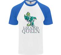 Lizard Queen Chameleon Bearded Dragon Uomo S/S Baseball T-Shirt