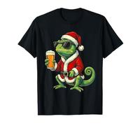 Lizard Santa Beer Holiday Christmas Cool Occhiali da Sole Maglietta