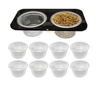 Lizard Water Bowl - Crested Gecko Water Bowl, Crested Gecko Feeding Ledge | Space-Saving Reptile Food Feeder, Detachable Tank Accessories With Cups Feeding Dish For Lizard Bearded Dragon