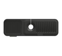 Lizbin Kitchen Sink Splash Guard, 17.7" x 5.1" Sink Splash Guard, rubinetto Mat, lavello rubinetto Mat, Silicone rubinetto Splash Guard, più in silicone rubinetto Mat per la cucina, bagno (nero)
