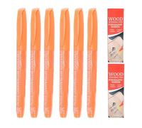 LIZEALUCKY 6PCS Wood Burning Pen Thermosensitive Dyes Wide Tip Pyrography Marker Pen for Crafting Wood Working