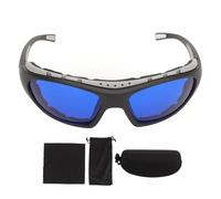 LIZEALUCKY Golf Ball Finder Glasses PC Clear Wide View Anti Slip Eye Protection Golf Ball Locating Glasses for Sports Game (Lenti Blu con Montatura Grigia)