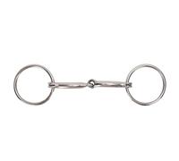 LIZEALUCKY Horse Snaffle Bit Stainless Steel Double Rings Training Bit Durable Rustproof for Equestrian Riding and Horse Training 11.4 Inch 8.4oz