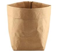 LIZEALUCKY Kraft Paper Bag Flower Pot Cover Reusable Tear Resistant Waterproof Durable Eco Friendly Storage Pouch for Garden Home Decor Brown 25cm*40cm (25 * 25 * 40)