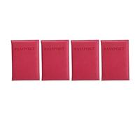 LIZEALUCKY Porta del passaporto impermeabile Cover passaporto in pelle per PU Soft comodo per la carta d'identità da viaggio Black (Rosa rosso)