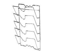 LIZEALUCKY Scaffale Organizer per Coperchi di Pentole a 5 Livelli, Supporto per Scaffali per Armadietti da Cucina Montato a Parete/Porta per Coperchi di Pentole E Padelle