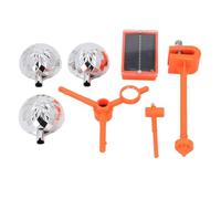 LIZEALUCKY Solar Voice Dissuasore per Uccelli 3 prismi rotanti Dispositivo Riflettente per spaventare i gabbiani per la Rete elettrica del Campo di frutteto all'aperto