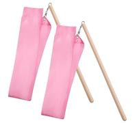 LIZHAYG Attrezzatura da Allenamento 2 Pezzi di Nastri di Supporto for la Danza, Senza Nodi, Nastri da Ballo in Legno for Ginnastica, Bambini