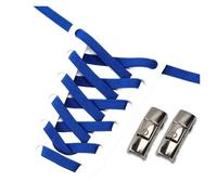 LIZHAYG Stringhe Scarpe 3 Paia Senza Lacci for Scarpe Lacci Press Lock Lacci Senza Lacci Lacci Elastici Sneaker Bambini Adulto 8 mm Lacci Piatti allargati for Scarpe(Blue)