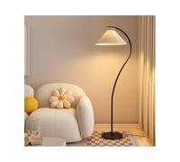 Lizhuzhuzs28 Lighting Piantana Lampada da Tavolo Verticale da Soggiorno con palo Nero, Lampada da Terra for Camera da Letto, Base in Ferro, Luce a Tre Colori cangianti con Paralume Lampade da Terra