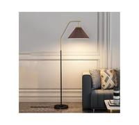 Lizhuzhuzs28 Lighting Piantana Lampada da Tavolo Verticale for Soggiorno, Lampada da Terra for Camera da Letto con Paralume Marrone con Base in Ferro, Luce a Tre Colori cangianti Lampade da Terra