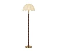 Lizhuzhuzs28 Lighting Piantana Lampada da Terra Decorativa for Soggiorno, Camera da Letto, Vintage, Marrone, Paralume in Tessuto, Luce a Tre Colori cangianti Lampade da Terra