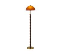 Lizhuzhuzs28 Lighting Piantana Lampada da Terra Decorativa for Soggiorno, Camera da Letto, Vintage, Marrone, Paralume in Acrilico, Luce a Tre Colori cangianti Lampade da Terra