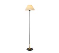 Lizhuzhuzs28 Lighting Piantana Lampada da Terra Plissettata in Oro Nero, for Soggiorno, Divano Laterale, Studio Minimalista, Camera da Letto, Luce a Tre Colori cangianti Lampade da Terra