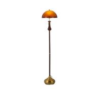 Lizhuzhuzs28 Lighting Piantana Lampada da Terra retrò Marrone con Paralume in Acrilico, Divano del Soggiorno Accanto a Studio Semplice, Camera da Letto, Tre Colori di Luce cangianti Lampade da Terra