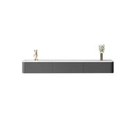 Lizhuzhuzs28 Moderno Supporto TV sospeso Supporto TV a parete con cassetto e portaoggetti a ribalta Consolle(Grijs,Piccolo)