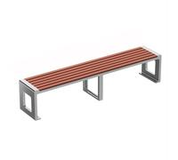 Lizhuzhuzs28 Panchina da Giardino La versione estesa può fissare panchine da esterno a terra, sedili in legno for parchi in acciaio inossidabile Panchina da Esterno