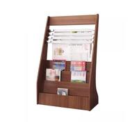 Lizhuzhuzs28 Ufficio Espositore for giornali da pavimento in legno for ufficio, libreria, espositore for materiali promozionali letteratura(Bruin)