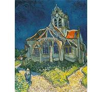 liziciti Kit per pittura a mosaico 5D per adulti, con disegno completo di capolavori di Van Gogh, punto croce, ricamo a punto croce, 30 x 40 cm (chiesa di Orville)