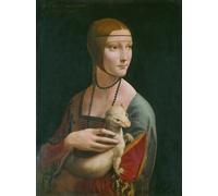 liziciti Kit per pittura a mosaico 5D per adulti, con trapani completi, ritratti, capolavori con strass, punto croce, ricamo fai da te, 30 x 40 cm (Lady with an Ermine)