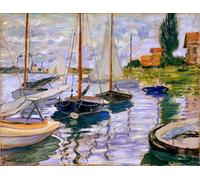 liziciti Monet - Kit per pittura a mosaico 5D, collezione completa di dipinti con diamanti famosi per decorare le pareti della casa, fai da te, 30,5 x 40,6 cm (barche a vela della Seine)