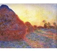 liziciti Monet - Kit per pittura a mosaico 5D, collezione completa di dipinti con diamanti famosi per decorare le pareti della casa, fai da te, 30,5 x 40,6 cm (Meules)