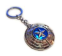 LizMatech Portachiavi con scudo di Capitan America - Nuovo per il 2024, Argento Cromo Lucido, 5cm x 5cm