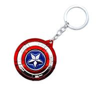 LizMatech Portachiavi con scudo di Capitan America - Nuovo per il 2024, Spinner, 5cm x 5cm