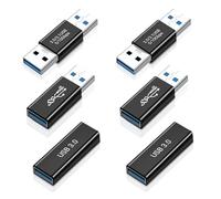 Lizoak Adattatore USB 3.0 Set di 6 pezzi, USB A maschio a maschio, femmina a femmina, maschio a femmina, convertitore di genere accoppiamento, adattatore di prolunga compatibile con USB 3.0/2.0/1.1