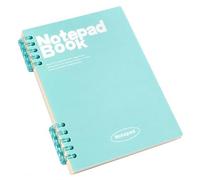 LIZPARE A5 Refillable Spiral Loose Leaf Notepad Book, 60 Sheets, Green | Raccoglitore a spirale pieghevole a 360°, copertina impermeabile in morbido polipropilene, capacità 80-100 fogli