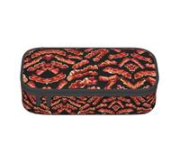 LJABCVNN Bacon Pattern Print - Astuccio multifunzione per cancelleria, per uomini e donne