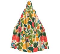 LJABCVNN Hojas Tropicales Y Flores - Mantello con cappuccio per Halloween, per adulti, comodo, per cosplay, feste, case infestate