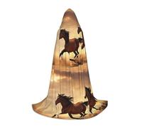 LJABCVNN Mantelle con cappuccio per adolescenti con stampa a strisce di cavallo, eleva il tuo look festivo per Halloween e cosplay