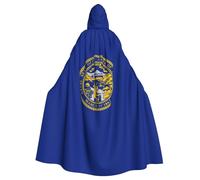LJABCVNN Mantello con cappuccio unisex per adulti, motivo: bandiera del Nebraska, per cosplay, feste, palcoscenico, balli in costume