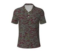 LJABCVNN Polo da uomo con stampa codice programmatore, degno casual e business, adatta per la maggior parte degli uomini adulti, Nero , 4XL