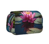 LJABCVNN Spirit of The Lotus, astuccio a doppio strato con stampa a conchiglia, astuccio a 2 strati con tasche con cerniera, per ragazzi e ragazze