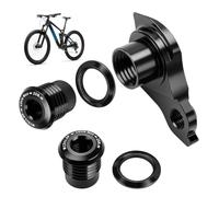 Ljaljse Cambio per bicicletta, in lega di alluminio per SRAM UDH e Shimano | Gancio universale per deragliatore CNC, per mountain bike, bici da corsa, E-MTB, con viti filettate e viti, nero