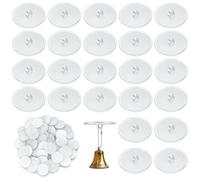 LJAPPLIED 60 Pezzi Gancio Adesivo per Soffitto, Ganci da Parete senza Perforazione, Ganci Adesivi Trasparenti per Appendere Decorazioni Luminose (standard, 60)